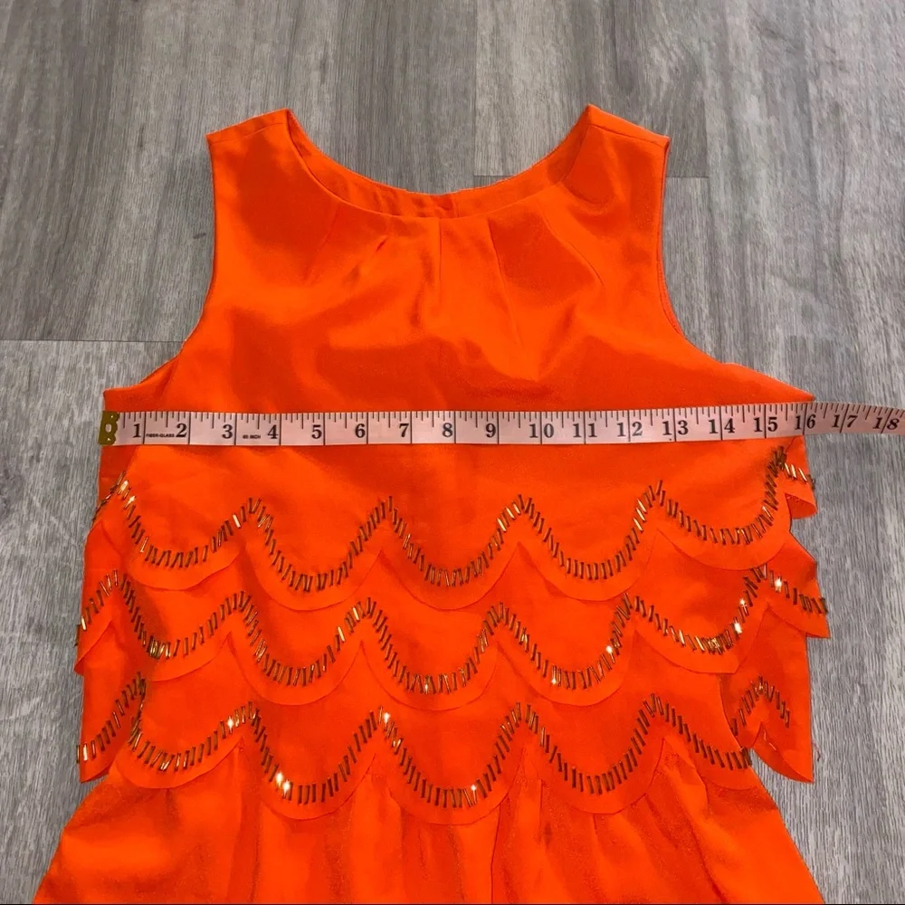 Ted Baker Orange and gold beaded dress